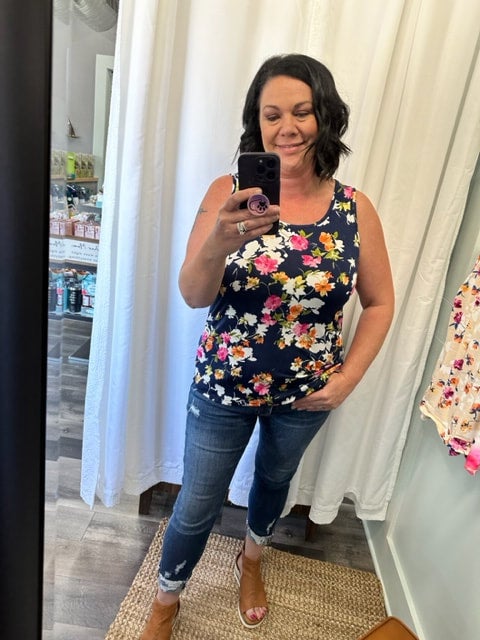 Loveappella earnest swing sale knit top
